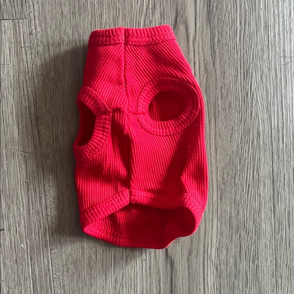 Red Ribbed Dog Sweater - Picture 2 of 3